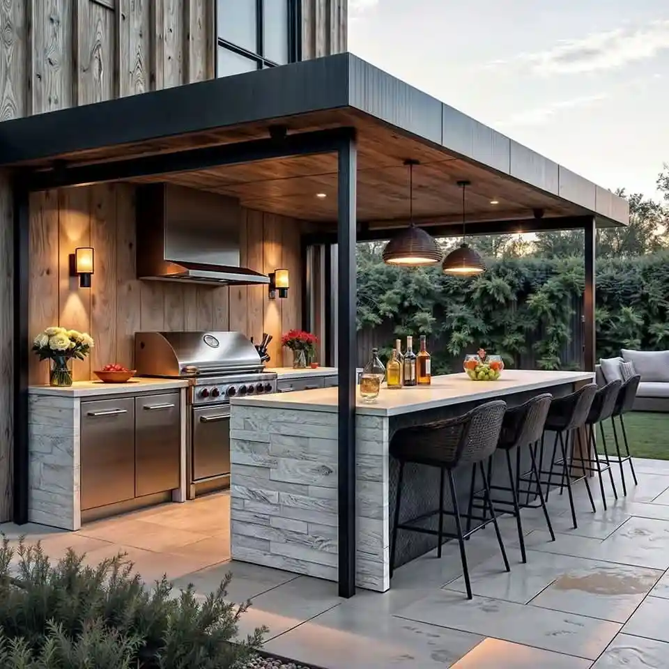 Quincho abierto estructura